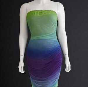 Elegant Multicolor Gradient Dress